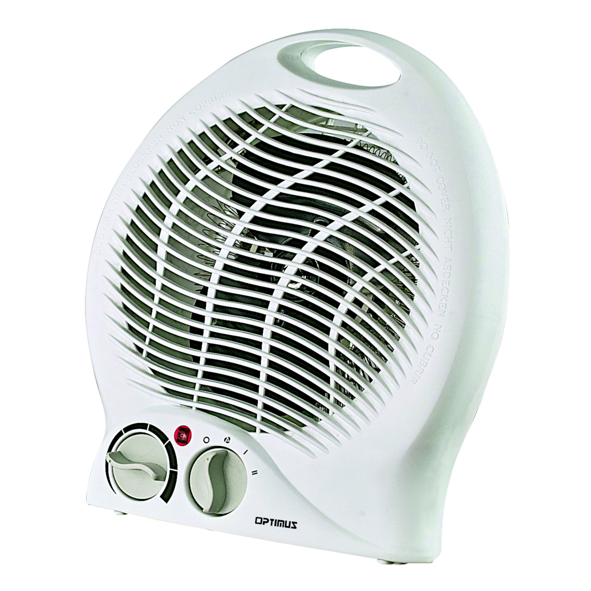 Optimus Portable Fan Heater — 1500W, Adjustable Thermostat, Tip-Over Safety, Thermal Cut-Off, Model# H-1322